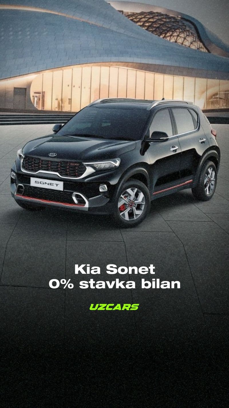 Kia Sonet uchun 0% dan boshlanadigan muddatli to‘lov